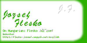 jozsef flesko business card